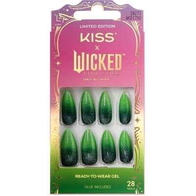 Kiss x Wicked For Good I Feel Wicked Conjunto de Unhas Postiças Kiss x Wicked For Good I Feel Wicked Conjunto de Unhas Postiças