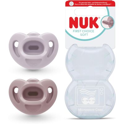 NUK Pack Chupeta First Choice Soft Silicone 0-6 Meses NUK Pack Chupeta First Choice Soft Silicone 0-6 Meses