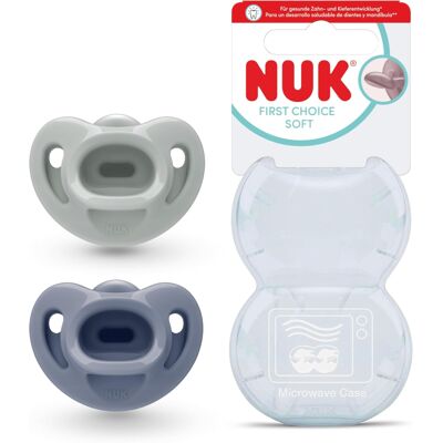 NUK Pack Chupeta First Choice Soft Silicone 0-6 Meses NUK Pack Chupeta First Choice Soft Silicone 0-6 Meses