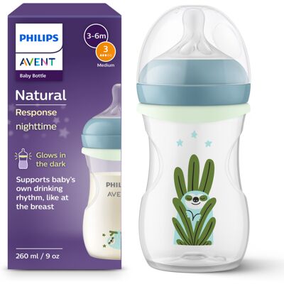 Philips Biberão Natural Response Noturno 260 ml Philips Biberão Natural Response Noturno 260 ml