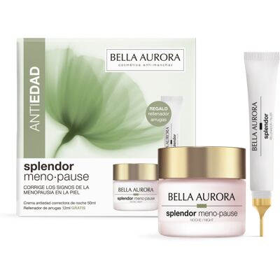 Bella Aurora Creme de noite para a menopausa Splendor + pack reconstituinte 50 ml Bella Aurora Creme de noite para a menopausa Splendor + pack reconstituinte 50 ml