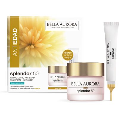 Bella Aurora Splendor 50 Daily Ritual Pack Gel-Creme Anti envelhecimento + Contorno de peles mistas e oleosas 50 ml Bella Aurora Splendor 50 Daily Ritual Pack Gel-Creme Anti envelhecimento + Contorno de peles mistas e oleosas 50 ml