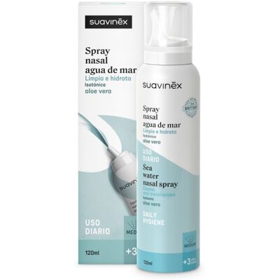Suavinex Spray Nasal Água do Mar e Aloe +3 Anos 120 ml Suavinex Spray Nasal Água do Mar e Aloe +3 Anos 120 ml