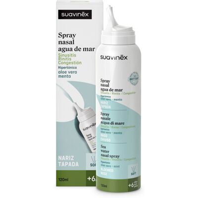 Suavinex Spray Nasal Água do Mar Hipertónica Aloe Vera +6Anos 120 ml Suavinex Spray Nasal Água do Mar Hipertónica Aloe Vera +6Anos 120 ml