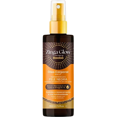 Parafina Bronze Zinga Glow Óleo Corporal Baobab Pele Negra 150 ml Parafina Bronze Zinga Glow Óleo Corporal Baobab Pele Negra 150 ml
