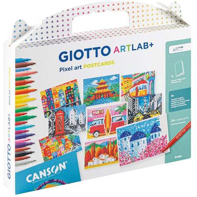 Conjunto Criativo Giotto Pixel Art Postcards Conjunto Criativo Giotto Pixel Art Postcards