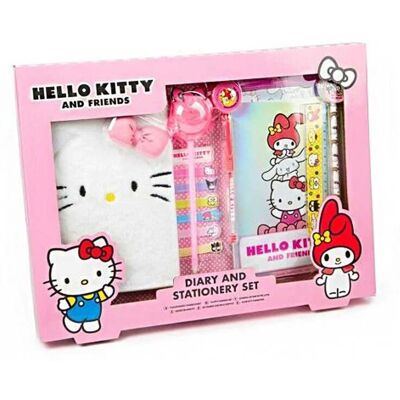 Conjunto De Papelaria Hello Kitty Com Diário Conjunto De Papelaria Hello Kitty Com Diário