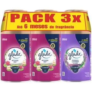 Ambientador Glade Automatic Recarga Relaxing Zen E Lavanda E Jasmin 3x269ml Ambientador Glade Automatic Recarga Relaxing Zen E Lavanda E Jasmin 3x269ml