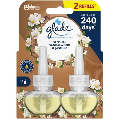 Ambientador Glade Eléctrico Recarga Dupla Sandalwood 2x20ml Ambientador Glade Eléctrico Recarga Dupla Sandalwood 2x20ml