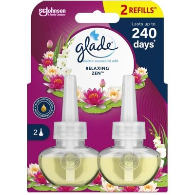 Ambientador Glade Eléctrico Recarga Dupla Relaxing Zen 2x20ml Ambientador Glade Eléctrico Recarga Dupla Relaxing Zen 2x20ml