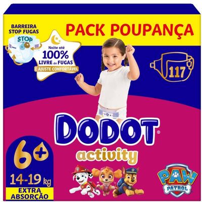 Fraldas Dodot Activity Extra Box T6 117un Fraldas Dodot Activity Extra Box T6 117un