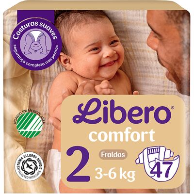 Fraldas Libero Comfort T2 47 Un Fraldas Libero Comfort T2 47 Un