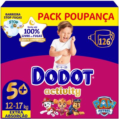 Fraldas Dodot Activity Extra Box T5 126un Fraldas Dodot Activity Extra Box T5 126un