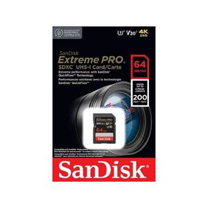 Sandisk Cartão Memória Sandisk Extreme Pro64gb-200mb/s V30