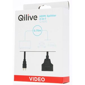 Repartidor Hdmi Qilive 1x2hdmi 0.75m Preto Repartidor Hdmi Qilive 1x2hdmi 0.75m Preto
