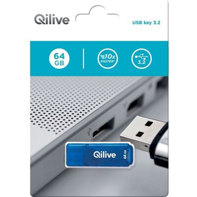 Pen Usb Qilive 64gb 3.0 Azul Pen Usb Qilive 64gb 3.0 Azul