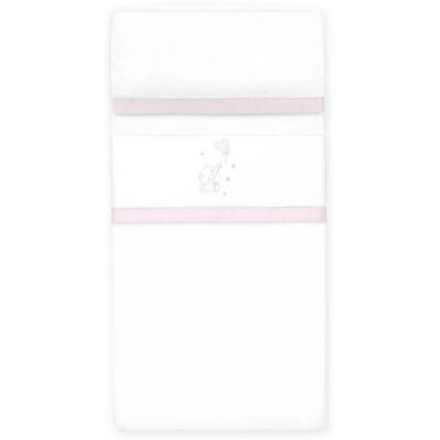 Conjunto Lençóis Cama Interbaby Bordado-rosa 60x120cm Conjunto Lençóis Cama Interbaby Bordado-rosa 60x120cm