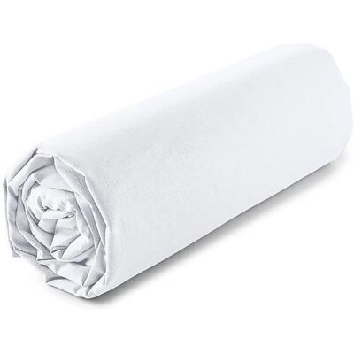 Lençol De Baixo Com Elástico Actuel Branco Percal 140x200cm Lençol De Baixo Com Elástico Actuel Branco Percal 140x200cm