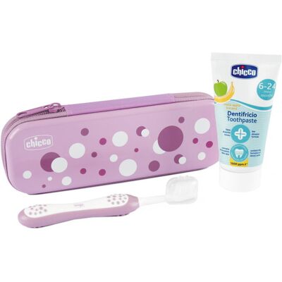 Kit Chicco Higiene Oral Rosa 12m+ Kit Chicco Higiene Oral Rosa 12m+