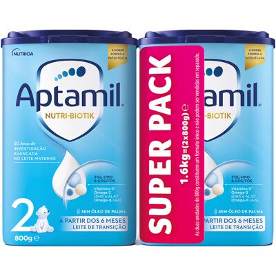 Leite Aptamil 2 Transição 2x800g Leite Aptamil 2 Transição 2x800g
