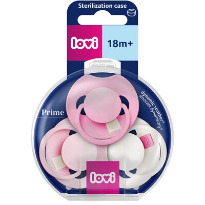 Chupeta Lovi Prime 18m+ Peony 3un Chupeta Lovi Prime 18m+ Peony 3un