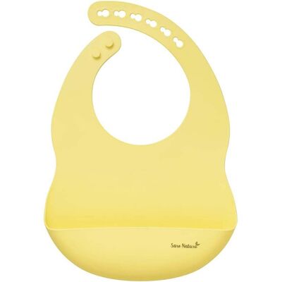 Babador SARO - Mostarda - Silicone Alimentar, Gola Ajustável Babador SARO - Mostarda - Silicone Alimentar, Gola Ajustável