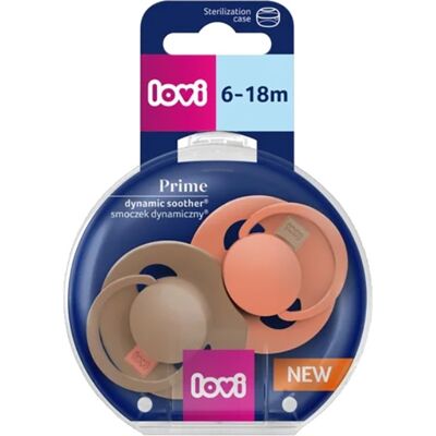 Chupeta Lovi Prime 6-18m Granola/laranja 2u Chupeta Lovi Prime 6-18m Granola/laranja 2u