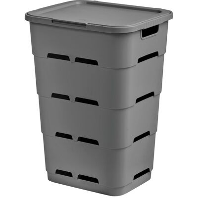 Cesto Roupa Suja Cinza Actuel Plástico Reciclado 45l Cesto Roupa Suja Cinza Actuel Plástico Reciclado 45l