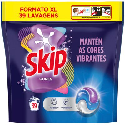 Cápsulas Det. Roupa Máq Skip Cores 39d Cápsulas Det. Roupa Máq Skip Cores 39d