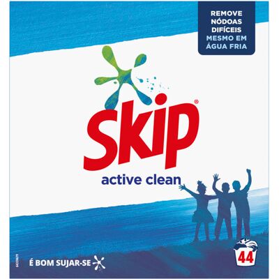 Detergente Roupa Máquina Pó Skip Active Clean 44d Detergente Roupa Máquina Pó Skip Active Clean 44d