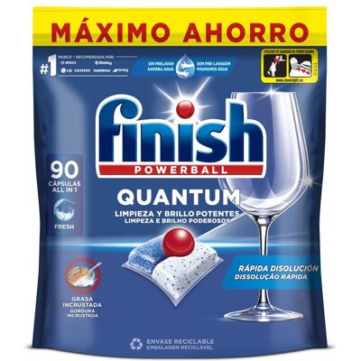 Finish - Powerball Quantum - Regular - Pastilhas de máquina de lavar loiça Finish - Powerball Quantum - Regular - Pastilhas de máquina de lavar loiça