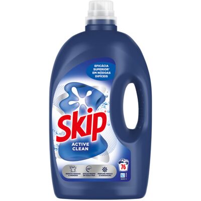 Detergente Roupa Máquina Líquido Skip Active Clean 76d Detergente Roupa Máquina Líquido Skip Active Clean 76d