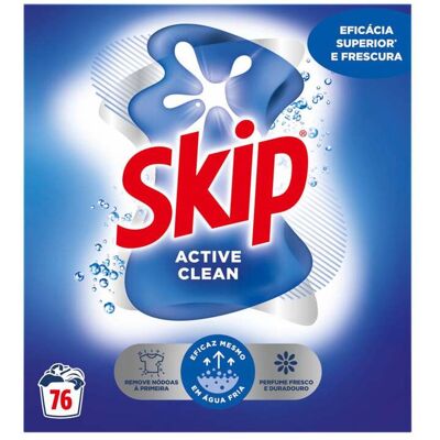 Detergente Roupa Máquina Pó Skip Active Clean 76d Detergente Roupa Máquina Pó Skip Active Clean 76d