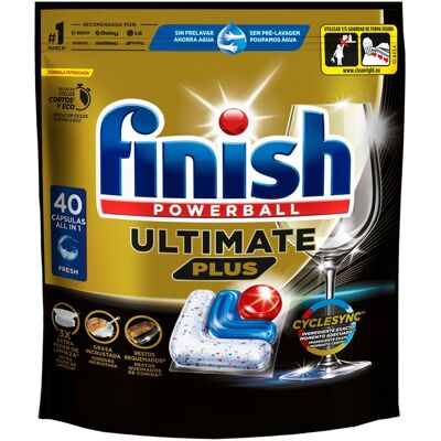 Detergente Máquina Loiça Finish Ultimate Plus Regular 40p Detergente Máquina Loiça Finish Ultimate Plus Regular 40p