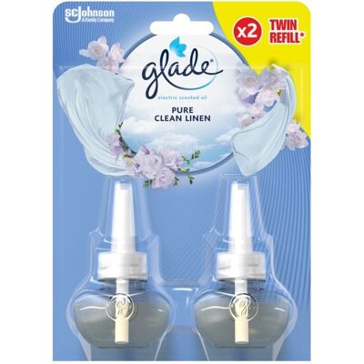 Ambientador Glade Eléctrico Recarga Dupla Clean Linen 2x20ml Ambientador Glade Eléctrico Recarga Dupla Clean Linen 2x20ml
