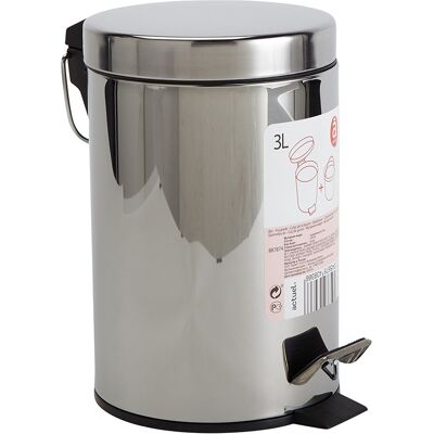 Balde Para Wc Actuel Metal Em Inox 3l Balde Para Wc Actuel Metal Em Inox 3l