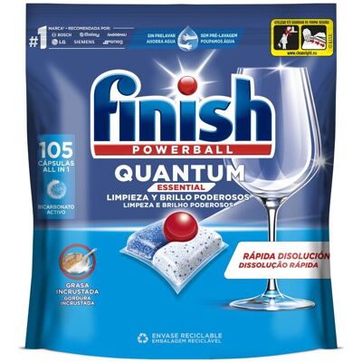 Detergente Loiça Máquina Finish Quantum Regular 105 Pastilhas Detergente Loiça Máquina Finish Quantum Regular 105 Pastilhas