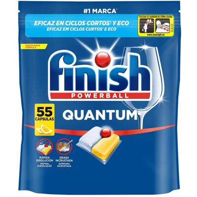 Detergente Loiça Máquina Finish Quantum Limão 55p Detergente Loiça Máquina Finish Quantum Limão 55p