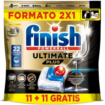 Detergente Máquina Loiça Finish Ultimate Plus Regular 22p Detergente Máquina Loiça Finish Ultimate Plus Regular 22p