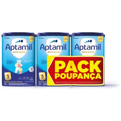 Leite 3 Aptamil Pack Poupança 3x750g Leite 3 Aptamil Pack Poupança 3x750g
