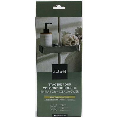 Prateleira Para Coluna De Duche Actuel Plástico Prateado 26x18x59cm Prateleira Para Coluna De Duche Actuel Plástico Prateado 26x18x59cm
