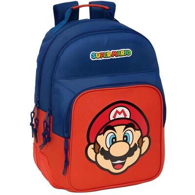 Super Mario Mochila 1º Ciclo Super Mário Bolso Frontal Grande 31x41x15cm Super Mario Mochila 1º Ciclo Super Mário Bolso Frontal Grande 31x41x15cm