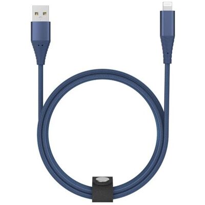Cabo Textil Qilive 600184381 Usba - 8pin 1.2m 2.4a Azul Cabo Textil Qilive 600184381 Usba - 8pin 1.2m 2.4a Azul