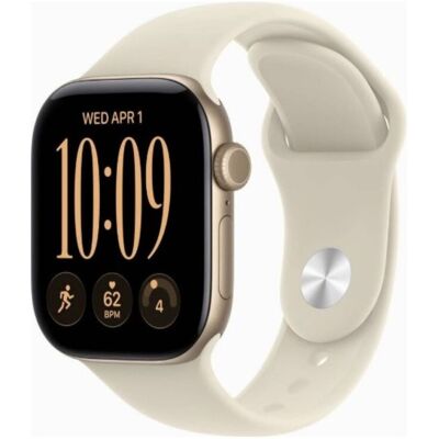 Apple Watch Series 12 42mm Gps Light Gold Aluminium Case Com Sport Band Sand - S/m Apple Watch Series 12 42mm Gps Light Gold Aluminium Case Com Sport Band Sand - S/m