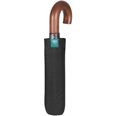 Perletti Guard-chuva Curto Automático Punho De Madeira Preto Perletti Guard-chuva Curto Automático Punho De Madeira Preto