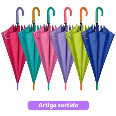Guarda-chuva Senhora Longo Perletti Automático Cores Sortidas Guarda-chuva Senhora Longo Perletti Automático Cores Sortidas