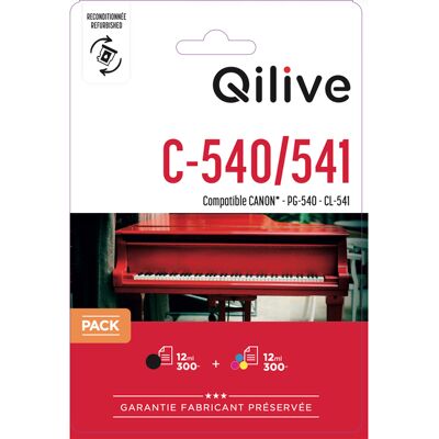 Pack Tinteiros Qilive Compatível Canon Pg-540 / Cl-541 Preto E Cor Pack Tinteiros Qilive Compatível Canon Pg-540 / Cl-541 Preto E Cor
