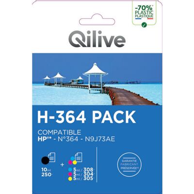 Pack Tinteiros Qilive Compatível Hp 364 Preto E Cor Pack Tinteiros Qilive Compatível Hp 364 Preto E Cor