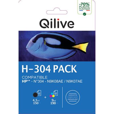 Pack Tinteiros Qilive Compatível Hp 304 Preto E Cor Pack Tinteiros Qilive Compatível Hp 304 Preto E Cor