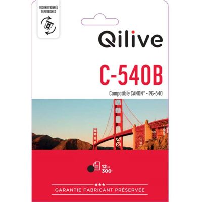 Tinteiro Qilive Compatível Canon C-540 Preto Tinteiro Qilive Compatível Canon C-540 Preto